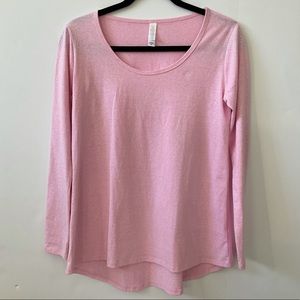 LulaRoe Lynnae - Solid Pink, Light Pink, Love, Long Sleeves